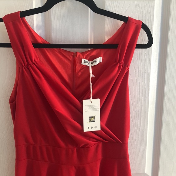 Grace Karin bright red dress - Picture 2 of 5